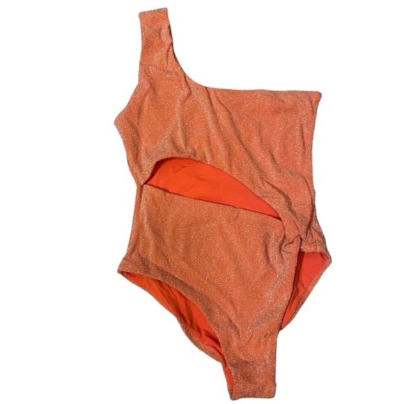 NWT Baobab Nikka One Shoulder One Piece Swimsuit Size XS Mandarine - Picture 3 of 16